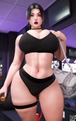 1girls 3d 3d_(artwork) arched_back asian asian_bimbo asian_female ass ass_bigger_than_head bare_arms bare_midriff bare_shoulders barely_clothed barely_contained barely_contained_breasts belly belly_button big_ass big_breasts bimbo bimbo_body black_choker black_clothing black_hair black_sports_bra black_sports_panties breasts breasts_bigger_than_head brown_eyes choker cleavage clothed clothing cropped cropped_image curvaceous curvy curvy_female curvy_figure detailed_background earrings eyebrows eyeliner female female_only fit fit_female front_view gym gym_bag gym_clothes gym_clothing gym_uniform holding holding_object hoop_earrings huge_ass huge_breasts human human_female human_only indoors japanese japanese_female light-skinned_female light_skin lips lipstick long_hair long_legs looking_at_viewer looking_down looking_down_at_viewer markings marvel marvel_comics marvel_rivals midriff mirror plump_ass ponytail pose posing posing_for_the_viewer psylocke psylocke_(marvel_rivals) psylocke_(sai) purple_eyes purple_lipstick purple_markings rude_frog sexy sexy_pose shoes skimpy skimpy_clothes slim_waist solo sports_bra sports_uniform sportswear thick thick_ass thick_butt thick_legs thick_thighs thighs tight_clothes tight_clothing voluptuous voluptuous_body voluptuous_female weights wide_hips working_out workout workout_clothes x-men