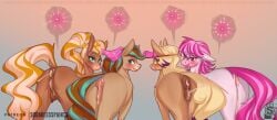4girls after_anal after_sex after_vaginal anal animal_genitalia anus bailey_(wild_manes) big_anus breasts candi_(wild_manes) cherie_(wild_manes) cocoa_(wild_manes) crotchboobs cum cum_in_ass cum_in_pussy cum_inside female female_only feral from_behind horse horse_pussy impregnation ovum ovum_with_heart pussy sperm_cell sperm_meets_ovum sugarlesspaints tagme vaginal wild_manes