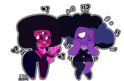 3_eyes 4_eyes alien cartoon_network dildo duo eggshoppe female garnet_(steven_universe) gem_(species) gem_fusion hi_res humanoid multi_eye off_colors_(steven_universe) purple_skin red_skin rhodonite_(steven_universe) sex_toy steven_universe wide_hips