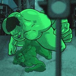 1:1 2020 2boys anal animated ass ass_up bara beast_boy big_ass big_dom_small_sub black_hair chest_tuft crossover face_down_ass_up gay genelightfoot green_eyes green_hair green_skin hulk hulk_(series) lowres male male_only marvel muscular nipples penis size_difference teen_titans yaoi
