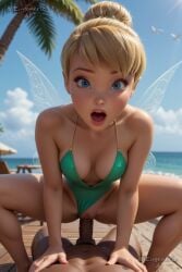 1boy ai_generated artist_name beach bird blonde_hair blue_eyes blue_sky body_freckles breasts casual_one-piece_swimsuit cleavage clothed_sex clothing_aside cloud collarbone cowgirl_position day disney erection eugenericai fairy fairy_wings female freckles green_one-piece_swimsuit hair_bun highleg lips looking_at_viewer makeup male male_swimwear medium_breasts nail_polish ocean one-piece_swimsuit open_mouth outdoors palm_tree penis peter_pan_(disney) pov pussy red_nails sex single_hair_bun sky solo_focus spread_legs squatting squatting_cowgirl_position straddling straight swimsuit swimsuit_aside tinker_bell tree uncensored vaginal_penetration wings