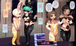 4_fingers absurd_res anthro breasts cat_tail censored censored_genitalia censored_penis clothing costume dialogue domestic_cat duo fake_ears fake_rabbit_ears featureless_feet feet felid feline felis female fingers flat_chested ftm_transformation gender_transformation goo_transformation heart_symbol hi_res human lagomorph leporid light_blush machine male male/female mammal medium_breasts mtf_transformation pasties petroid rabbit rabbit_ears red_eyes reverse_bunny_costume robot space star tagme tetetor-oort text transformation transformation_through_technology translation_request vanilla_(tetetor-oort) willing_transformation