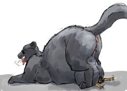 2012 all_fours anthro anus ass ass_up balls belly big_anus big_balls big_belly black_body black_fur breath brown_body brown_fur brown_hair colored domestic_cat duo eyewear felid feline felis feral forced fur genitals green_eyes guide_lines hair huge_anus huge_balls jeri_kleinlowe looking_back looking_pleasured macro male male/male male_anthro male_feral mammal micro nude_anthro nude_feral nude_male overweight pantherine perineum pink_anus pinned puffy_anus raised_tail rear_view simple_background smile struggling sunglasses tail tan_body tan_fur tongue tongue_out trapped trapped_under_balls under_balls vincent_(vincent) white_background