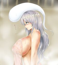 big_breasts female poke200 sideboob tagme touhou towel youmu_konpaku