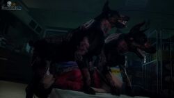 1girls 2boys 3d anal bestiality blender blowjob brown_hair canine canine_penis cerberus_(resident_evil) claire_redfield clothed cum cum_in_ass cum_in_mouth cum_in_pussy darktronicksfm deepthroat face_fucking fellatio female feral_on_female feral_on_human feral_penetrating feral_penetrating_human gangbang grabbing_own_breast interspecies longer_than_10_seconds male male_feral monster oral resident_evil_2 resident_evil_2_remake sound spitroast tagme tied_hair tongue_out video zombie zombie_dog zoophilia