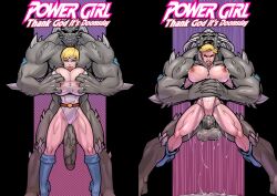 1boy 1boy1girl 1girls abs action_comics alien alien_girl bare_arms bare_breasts bare_legs bare_shoulders bare_thighs barefoot big_breasts blonde_female blonde_hair blonde_hair_female blue_eyes blush breast_grab breast_grab_from_behind breasts clothed_female_nude_male color dc dc_comics doomsday english_text excessive_pussy_juice female grey-skinned_male grey_skin hi_res high_heel_boots high_heels huge_breasts human human_female justice_society_of_america karen_starr kryptonian large_breasts large_penis leotard light-skinned_female light_skin lipstick long_penis looking_at_viewer male male/female massive_breasts muscles muscular muscular_female muscular_male nipples penis pleasure_face power_girl power_girl:_thank_god_it_is_doomsday_(comic) pussy_juice rabies-t-lagomorph ripped_clothing rough_sex short_hair size_difference smiling smiling_at_viewer stomach_bulge superheroine superman_(series) thick_thighs vaginal_penetration