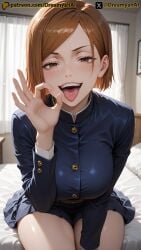 1girls 2025 4k ai ai_assisted ai_generated anime anime_style artist_name big_breasts blowjob_gesture breasts brown_hair dreamyan_ai fellatio_gesture female hi_res high_quality high_resolution highres jujutsu_kaisen kugisaki_nobara nobara_kugisaki open_mouth patreon seductive seductive_eyes seductive_look seductive_mouth seductive_pose seductive_smile short_hair smile smiling thick_ass thick_thighs thighs tongue tongue_out uncensored white_body white_skin