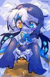 cookie_run cookie_run_kingdom heart-shaped_pupils heterochromia shadow_milk_cookie tagme
