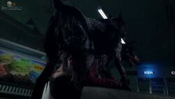 1girls 2boys 3d anal bestiality blender blowjob brown_hair canine canine_penis capcom cerberus_(resident_evil) claire_redfield cum cum_in_ass cum_in_mouth darktronicksfm deepthroat face_fucking fellatio female female_penetrated feral feral_penetrating gangbang grabbing_own_breast interspecies male male/female mattress monster open_mouth oral resident_evil_2 resident_evil_2_remake sound sword_swallowing_position tagme tied_hair tongue_out video zombie zombie_dog zoophilia