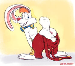 anthro anus balls disney lagomorph male male_only mammal rabbit red-9 roger_rabbit solo who_framed_roger_rabbit