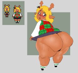 noelle holiday from deltarune by wobblinggut