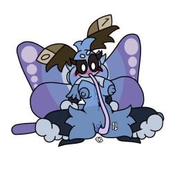 aekii_(aekurmou) aekurmou anthro arthropod autocunnilingus biped bodily_fluids colored female female_anthro insects lepidopteran masturbation moth nude nude_anthro nude_female oral oral_masturbation pussy solo vaginal_masturbation vaginal_penetration