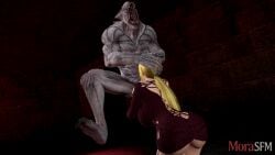 blonde_hair blowjob demon dress enjoying_rape extreme_pleasure face_fucking forced helena_douglas hot huge_ass huge_breasts morasfm ponytail sexy