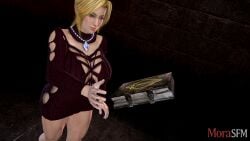blonde_hair dress grimoire helena_douglas hot huge_breasts morasfm ponytail sexy
