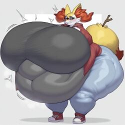 ai_generated anthro belly big_belly braixen breasts breasts_bigger_than_head fat fat_ass fat_belly fat_butt female furry furry_female huge_ass huge_belly huge_breasts hyper hyper_ass hyper_breasts large_ass large_breasts massive_ass massive_breasts nintendo pokemon pokemon_(species) tagme thick_thighs tight_clothes tight_clothing