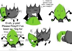 coiny_(bfdi) firey_(bfdi) leafy_(bfdi) object object_shows prank sex skinsuit suit