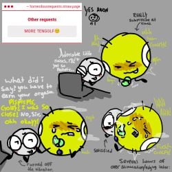 anal_juice battle_for_dream_island bfdi blush blush_lines blushed_face blushing blushing_female blushing_male blushing_profusely breath_cloud breathing_heavily buttplug computer cum cum_drip cumming cumshot desperate desperate_face desperate_to_cum desperation dialogue digital_art digital_drawing digital_drawing_(artwork) digital_media digital_media_(artwork) digital_painting_(artwork) dominant dominant_female dominated domination drool_string dw4evrr edging eyes_closed eyes_rolled_back eyes_rolling_back eyeshadow glasses golf_ball_(bfdi) heat_(temperature) hours_later huge_load legs_open legs_spread looking_at_another looking_at_partner looking_pleasured lots_of_cum male/female moaning moaning_from_pleasure moaning_in_pleasure moaning_loud moaning_male moaning_name no_humans non-human object_show object_shows on_back on_knees one_leg_up orgasm orgasm_denial orgasm_face osc overstimulation plugged_ass precum precum_drip precum_on_penis precum_squirt precum_string precum_trail satisfaction satisfied satisfied_expression satisfied_female satisfied_look satisfied_smile shake_lines shaking shaking_legs shaking_lines shaking_orgasm sitting sitting_on_bed spread_legs submissive submissive_male tears tears_in_eyes tears_of_desperation tears_of_pleasure tears_on_cheek tennis_ball_(bfdi) tentacle_penis text tremble_lines tremble_spikes trembling trembling_for_pleasure trembling_legs trembling_lines trembling_pleasure trembling_spikes unusual_genitalia vibrator vibrator_on_penis whimper whimpering whining