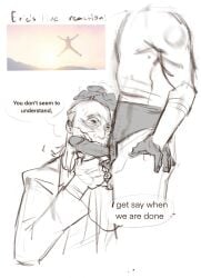 2026 2boys balls ballsack blush blush_lines blushing cecil_stedman clothed clothed_sex clothing cock dark-skinned_male dark_skin dick english english_text erect_penis erection gay gay_male gay_sex hair hand_on_balls hand_on_head holding_balls invincible invincible_(comics) invincible_(tv_series) light-skinned_male light_skin looking_at_partner looking_up male male/male male_only open_eyes open_mouth oral oral_sex original_character penis pubes pubic_hair scar sex simple_background standing text white_background white_hair