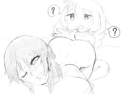 2girls ahegao ass_focus ass_up bare_shoulders black_hair chito_(shoujo_shuumatsu_ryokou) drooling female/female girls'_last_tour one_eye_closed post_orgasm shoujo_shuumatsu_ryokou tagme_(artist) yuri yuuri_(shoujo_shuumatsu_ryokou)