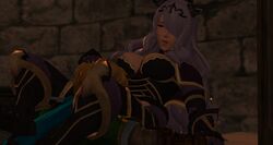 1boy 1girls 3d camilla_(fire_emblem) clothing crossover cunnilingus dark_image duo fire_emblem fire_emblem_fates fire_emblem_warriors head_between_thighs hyrule_warriors licking licking_pussy link oral oral_sex straight the_legend_of_zelda xnalara yesimtaco