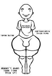 1boy big_bulge english_text hands_behind_back huge_bulge huge_butt large_bulge male original original_character ribznsfw shirt sketch smile smiling solo solo_male standing thick_hips thick_thighs underwear