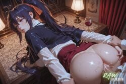 ai_generated akeno_himejima anime beautiful beauty big_breasts breasts cock creampie cum cum_inside ecchi hentai high_school_dxd nsfw orgasm purple_eyes purple_hair pussy rawdiffusion rule34 sex