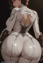 1girls ai_generated animated ass_shake back_view big_breasts bodysuit broad_hips evie fat_ass hair_covering_eye hypet pear_shaped_female plugsuit shift_up short_hair stellar_blade tagme thick_thighs thunder_thighs tight_clothing tomboy video wide_hips