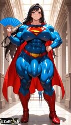 1futa ai_generated big_balls big_breasts big_butt big_penis bulge bulge_through_clothing flaccid flaccid_penis futadom futanari huge_cock hyper_genitalia hyper_penis large_penis muscular_futa saggy_balls superwoman thick_thighs tight_clothing tight_pants veiny_penis visible