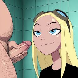 1boy 1boy1girl 1girl1boy 1girls 2d ai_generated ai_video animated blonde_hair blue_eyes civitai cum cum_drip cum_dripping cum_in_hair cum_on_body cum_on_face cum_on_hair cum_trail cumshot dc dc_comics ejaculation facial female goggles_on_head munamauno no_sound tagme tara_markov teen_titans terra_(dc) ugly_bastard ugly_man video
