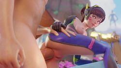 1boy 1girls 3d alternate_costume anal anal_penetration animated ass belly_bulge big_penis blender bottomless d.va doggy_style female from_behind glasses headphones holding_hands huge_cock huge_penis ilios_(map) light-skinned_male looking_back loop metssfm moaning nano_d.va oolay-tiger overwatch penis ponytail pussy sex sound stomach_bulge thick_penis video whisker_markings