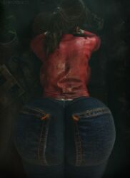1girls 3d alternate_body_type alternate_version_available ass ass_bigger_than_head ass_focus ass_up big_ass big_butt big_thighs bottom_heavy brown_hair bubble_butt butt_bigger_than_head capcom claire_redfield clothed clothing couch fat_ass female female_focus female_human fully_clothed fully_clothed_female hips hips_wider_than_shoulders huge_ass huge_butt huge_thighs human jacket jeans large_ass long_hair lying massive_ass nude_version_available on_stomach pants ponytail pov prone_bone_position red_jacket resident_evil resident_evil_2 resident_evil_2_remake round_ass round_butt selfmindsources solo solo_female solo_focus standing thick thick_ass thick_butt thick_thighs thighs topwear wide_hips