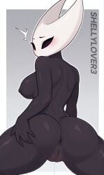 1girls ai_generated ass_focus big_ass big_breasts hand_on_hip hollow_knight hornet_(hollow_knight) nipples pussy pussy_focus thick_thighs
