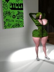3d big_ass big_breasts billie_eilish cakenite solo tagme thick_thighs