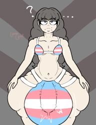 2d before_transformation big_ass big_balls big_penis bikini brown_eyes brown_hair bulge bulge_through_clothing fear_and_hunger fear_and_hunger:_termina guavagrunt hands_on_thighs huge_ass huge_balls huge_cock long_hair looking_at_viewer marina_(fear_and_hunger) mostly_nude piercing sfx simple_background standing thick_thighs thighs trans_woman transgender transgender_flag transgender_pride_colors transgender_woman writing