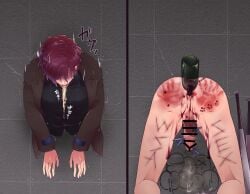 charisma_house gay male male/male male_only stuck_in_wall tendou_amahiko through_wall yaoi