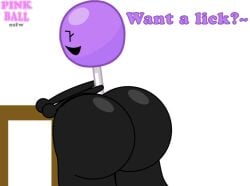 ass battle_for_dream_island bfdi big_ass huge_ass lollipop_(bfdi) looking_at_viewer looking_back looking_back_at_viewer object_shows osc pink_ball_(artist) talking talking_to_viewer thick thick_ass thick_thighs thighs
