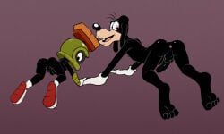2boys crossover disney drai_(artist) goofy_(disney) looney_tunes male male_only marvin_the_martian warner_bros warner_brothers