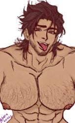 bara bara_tiddies digital_art digital_drawing_(artwork) emre_sarioglu gay hairy hairy_chest hairy_male male_only muscular_male overwatch overwatch_2 pov pov_eye_contact