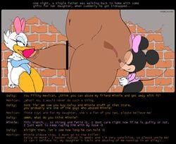 4_fingers anal anal_sex angelauxes animated anthro ass ass_sniffing avian bedroom_eyes big_breasts big_butt bird blue_plate_special bow_tie breasts brick_wall brown_penis brown_skin censored cleavage closed_eyes clothed clothing daisy_duck deepthroat dialogue disney duck english_text eyelashes feces fellatio female forced foreskin group group_sex half-closed_eyes heart human hyper hyper_penis ineffective_censorship kidnapped larger_male male mammal minnie_mouse mouse navel nose_in_anus nose_to_anus oral outside penetration penis rape rodent scat seductive sex shortstack signature size_difference skirt slightly_chubby smaller_female smell_worship smelling straight text thick_thighs threesome tongue tongue_out