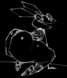 anthro ass closed_eyes female huge_ass meatmeatmeat4me rabbit solsticespaghetti thick_thighs vib-ribbon vibri video_games