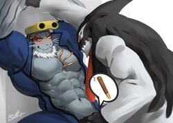 cetacean gang_orca male male_only mammal marine muscular muscular_male my_hero_academia orca pinniped rabbity sakamata_kuugo seal selkie_(my_hero_academia) whale yaoi