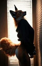 1girls 2026 ai_animated ai_animation ai_generated animated animation anthro black_clothing black_hoodie bottomless canid canine canis dancing female fox furry hoodie mammal music seductive side_view solo solo_female sound tagme video vulpine