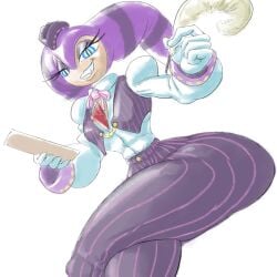 big_ass buttbuttthenobelbutt hat looking_at_viewer looking_down nights nights_into_dreams sitting tagme thick_thighs