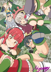 4girls alfheim_online clothed_sex female karatachi_nijika leprechaun_(alo) monster multiple_girls mysteryctu philia rain_(sao) seven_(sao) sex strea sword_art_online sword_art_online:_lost_song uncensored