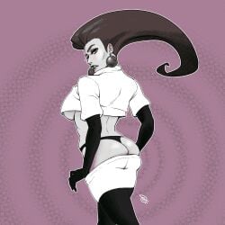 1girls ass big_ass breasts female female_only foximaroon jessie_(pokemon) panties pokemon solo underboob