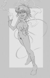 1girls bichrom breasts cyborg_noodle female gorillaz noodle_(gorillaz) nude pubic_hair pussy tagme