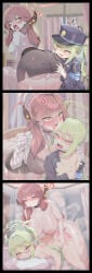 1futa 1girls 2d ai_generated anger_vein angry angry_sex annoyed areola areolae aru_(blue_archive) ass ass_grab big_ass big_breasts big_butt bigger_futa black_skirt blue_archive blush bra breasts butt clenched_teeth cock comic completely_nude female futa/female futa_with_female futanari gloves green_hair halo hat heart height_difference horns huge_breasts implied_futa indoors instant_loss large_ass large_breasts large_butt large_thighs larger_futa long_hair long_sleeves looking_at_another looking_back lying motion_lines nightcordsrose nipples nozomi_(blue_archive) nude open_mouth panties pencil_skirt penis pink_hair pointy_ears red_hair sex sex_from_behind shirt shorter_female size_difference skirt slap_mark small_breasts smaller_female spank_marks steam taller_futa thick_ass thick_butt thick_thighs thighs tongue tongue_out underwear uniform white_gloves white_panties white_shirt yellow_eyes