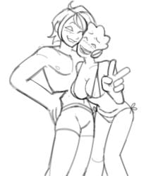 1boy 1boys 1female 1female1male 1girl 1girls 1girls1boy 1male 1male1female 1woman big_breasts big_hands bikini bikini_bottom bikini_only bikini_top breasts butterfly_(planetronika) cartoony cute cute_female f1zztastic female freestyle_(planetronika) genderswap genderswap_(ftm) genderswap_(mtf) headphones headphones_on_head looking_at_another looking_at_each_other looking_at_partner male male/female planetronika rule_63 short_hair short_hair_female short_hair_male shorts sketch swim_trunks swimming_trunks swimsuit swimwear wholesome woman