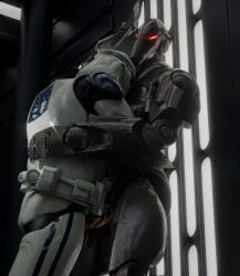2026 3d 3d_(artwork) 3d_render armor battle_droid black_body breasts breasts_out clone_trooper dark-skinned_male female penetration red_eyes robot robot_girl robot_joints soundpunk501 star_wars thick_thighs