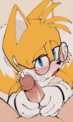 2d anthro blush cute furry hand_on_penis handjob human_on_anthro miles_prower miles_tails_prower pov shy sketch solo sonic_(series) sonic_the_hedgehog_(series) tails tails_the_fox